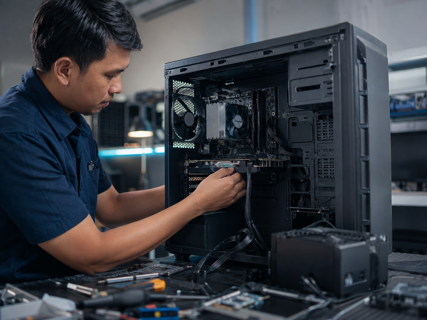 Hasil pengerjaan Rakit PC Gaming
